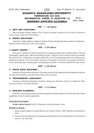 III BA, B.Sc. Mathematics Paper IV (Elective-2) - Acharya Nagarjuna ...