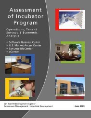 Assessment of Incubator Program - City of San Jose
