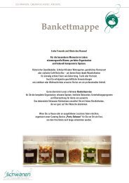 Bankettmappe - Hotel Schwanen Metzingen