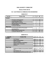 ANNA UNIVERSITY COIMBATORE REGULATIONS 2007-08 B.E ...