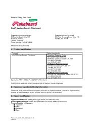 NAUF MDF MSDS - Flakeboard