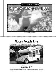 LEVELED READER â¢ G Places People Live