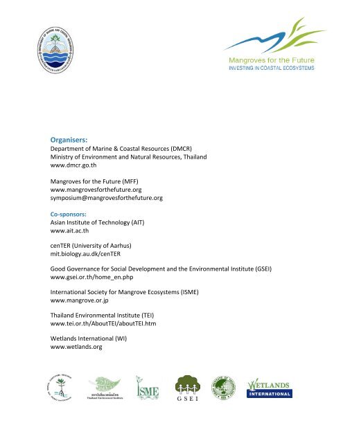 Scientific and Technical Symposium on Sustainable Mangrove ...