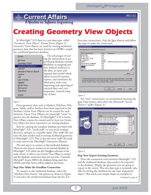 Creating Geometry View Objects