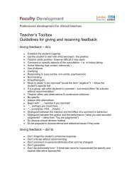 Teacher's Toolbox Guidelines for giving and receiving feedback