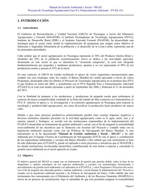 MANUAL DE GESTIÓN AMBIENTAL Y SOCIAL - magfor