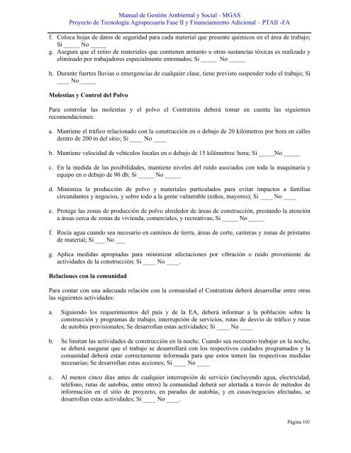 MANUAL DE GESTIÓN AMBIENTAL Y SOCIAL - magfor