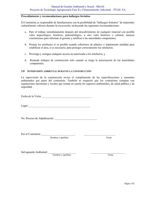 MANUAL DE GESTIÓN AMBIENTAL Y SOCIAL - magfor