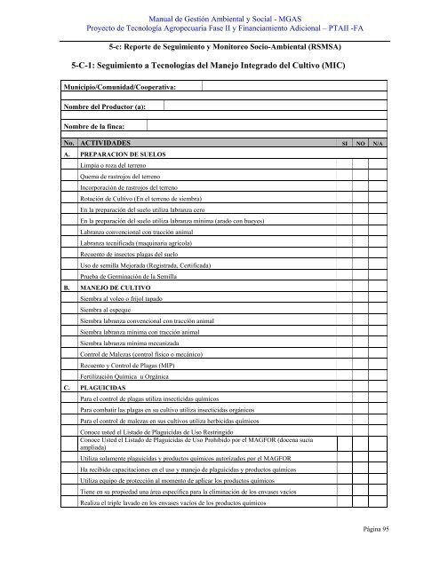 MANUAL DE GESTIÓN AMBIENTAL Y SOCIAL - magfor