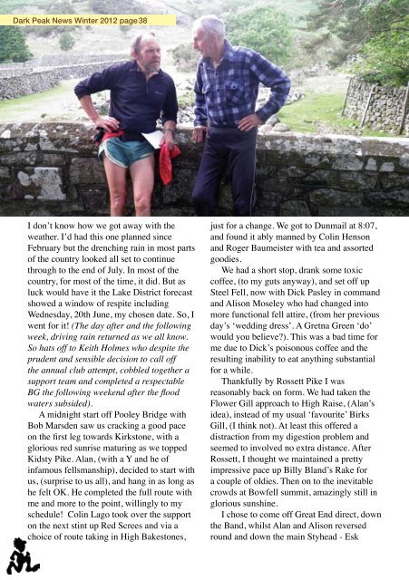 DARK PEAK NEWS Winter 2012 - Dark Peak Fell Runners