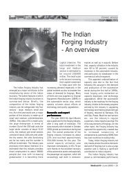 Cover Story - The Indian forging Industry - An overview - Steelworld