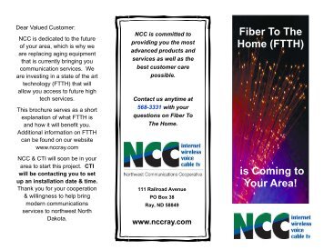 FTTH Brochure - Northwest Communications Cooperative