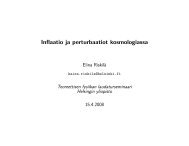 Inflaatio ja perturbaatiot kosmologiassa - Helsinki.fi