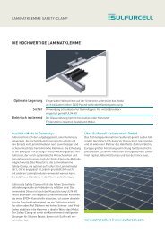 DIE HOCHWERTIGE LAMINATKLEMME - Soltecture GmbH