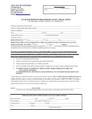 village of geneseo pavilion/depot/parks reservation application