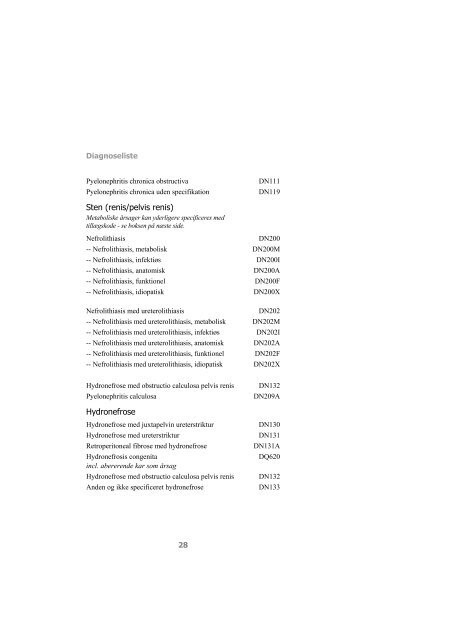 Kode- & registreringsvejledning - Sundhedsstyrelsen