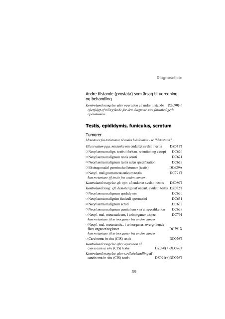 Kode- & registreringsvejledning - Sundhedsstyrelsen