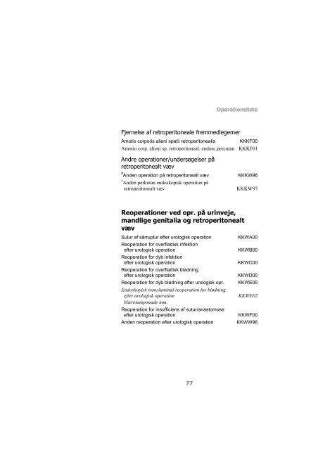 Kode- & registreringsvejledning - Sundhedsstyrelsen