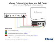 How to connect a DVD player to an InFocus projector