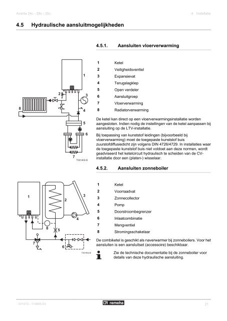 Installatie & Servicehandleiding - Remeha