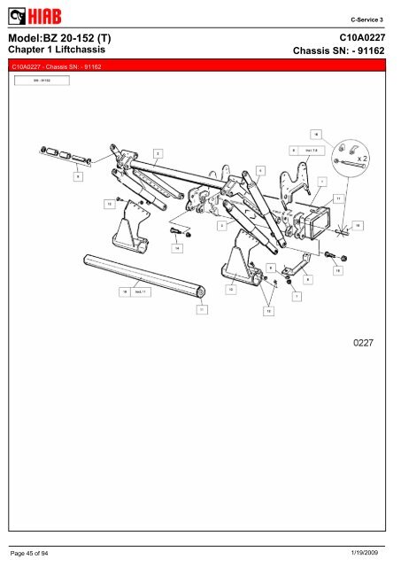 SPARE-PARTS BOOK BZ 20-152 (T) Model: - Hiab AS