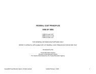 federal cost principles side by side - Stephen F. Austin State University