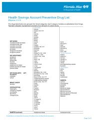 Rx Preventive Drug List
