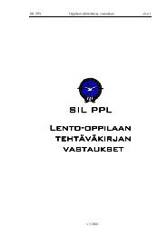 SIL PPL Lento-oppilaan tehtÃ¤vÃ¤kirjan vastaukset - Suomen Ilmailuliitto