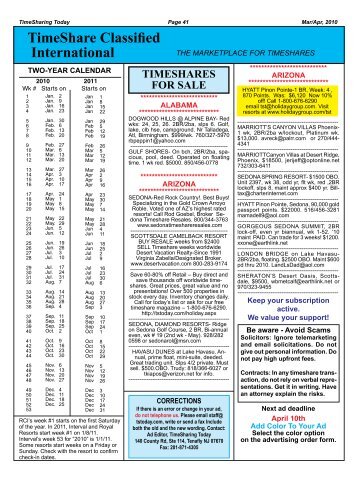 Classified ads - Timesharing Today