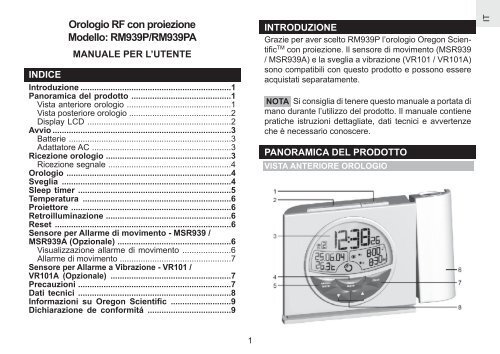 manuale - Oregon Scientific