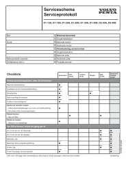 Serviceschema Serviceprotokoll - Volvo Penta Service