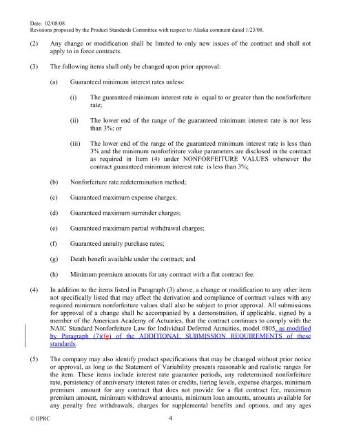 Individual Deferred Non-Variable Annuity Contract Standard