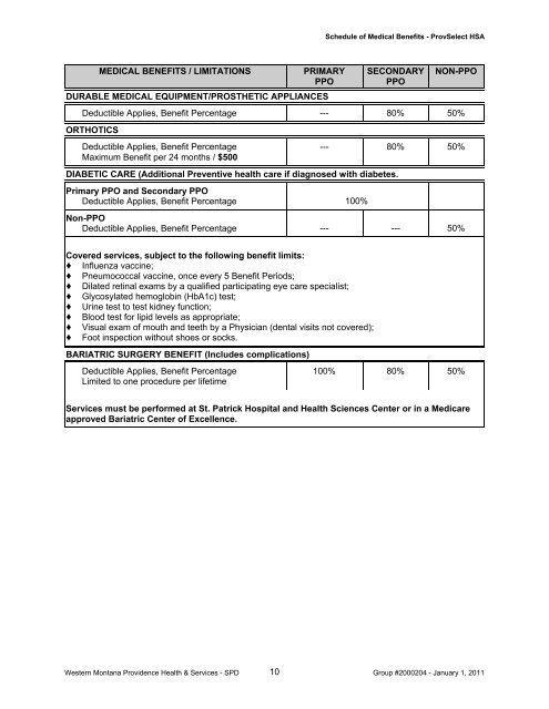 I:\Legal\LEGAL\ST PATRICK HOSPITAL-Medical\Plan Document ...