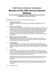 Minutes of the 45th Annual General Meeting - Earth Science ...