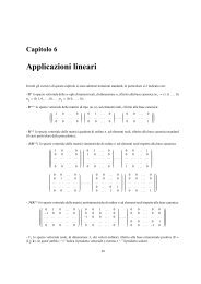 Esercizi sulle applicazioni lineari - Matematica