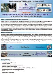 finishing school in production engineering - Indian Machine Tool ...