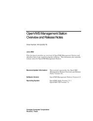 OpenVMS Management Station Overview and Release Notes