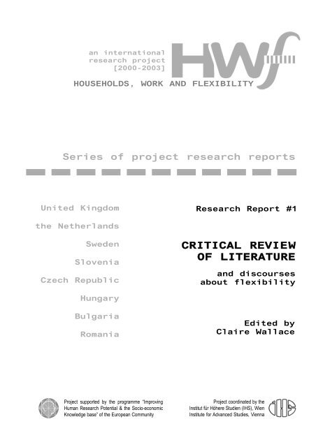 CRITICAL REVIEW OF LITERATURE - HWF