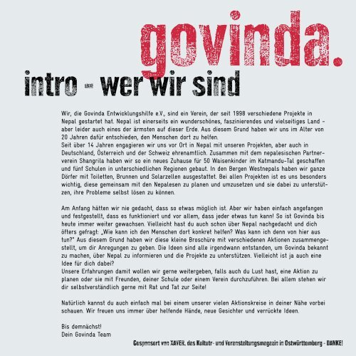 Action Guide - Govinda Entwicklungshilfe e.V.