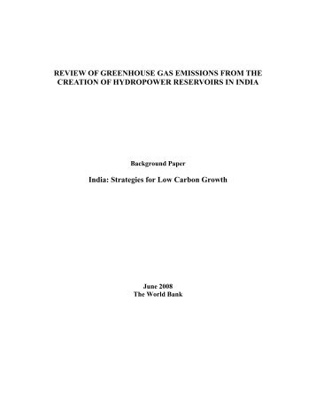 REVIEW OF GREENHOUSE GAS EMISSIONS FROM THE ...