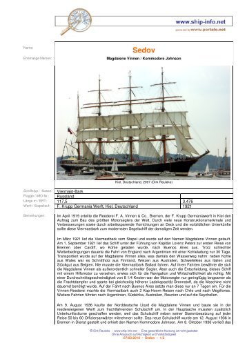 Russland 117,5 3.476 F. Krupp Germania Werft, Kiel ... - ship-info.net