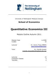 L12306 Quantitative Economics - The University of Nottingham ...