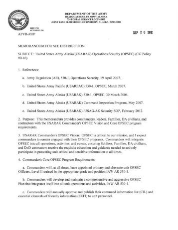 SEP 2 0 !Gfl - The USARAK Home Page - U.S. Army
