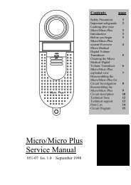 Micro/Micro Plus Service Manual - Frank's Hospital Workshop