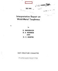 Interpretative Report on Weld-Metal Toughness - Ship Structure ...
