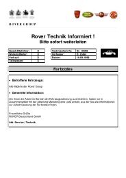 Rover Technik Informiert ! - Allbrit.de