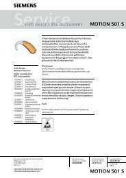 motion 501 s motion 501 s - Siemens Hearing Instruments