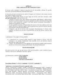 Per la rinascita del servizio civile - Cisl Lombardia