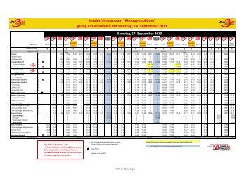 Sonder-Fahrplan Familienfest 140913