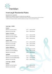 Invercargill Residential Rates - Meridian Energy